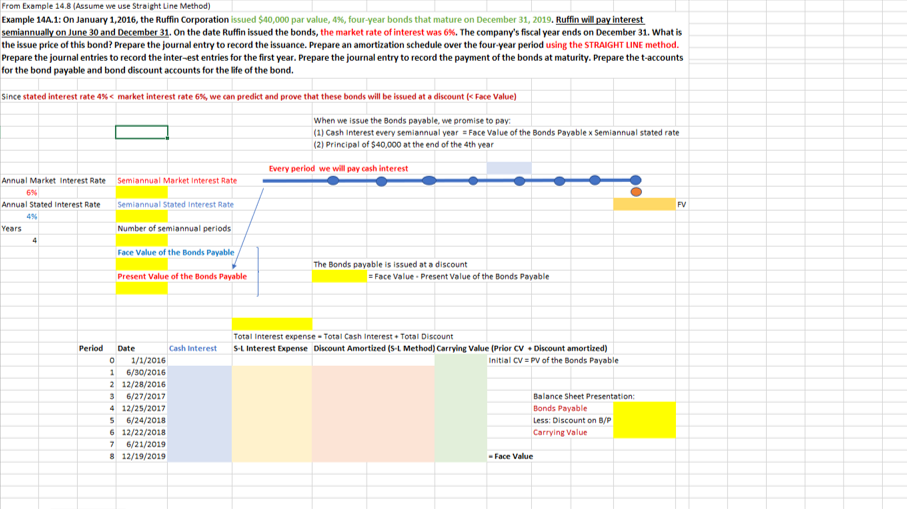 From Example 14.8 (Assume we use Straight Line Method) Example 14A.1: