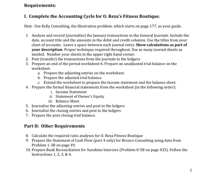  need all journals & ledgers please & adjusting entries Requirements: 1.