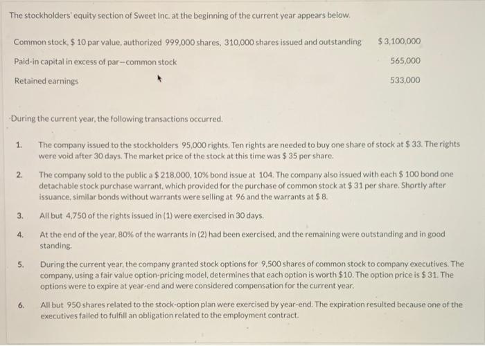 prepare journal entries for the current year to record the transactions listed