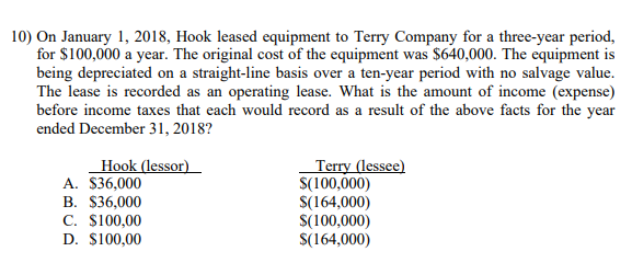 The correct answer is A, but I don't know how to