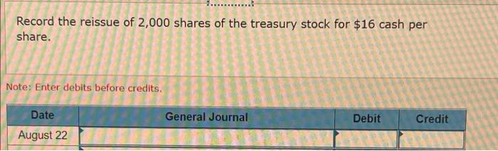 shares of its own stock at $20 cash per share. January 5