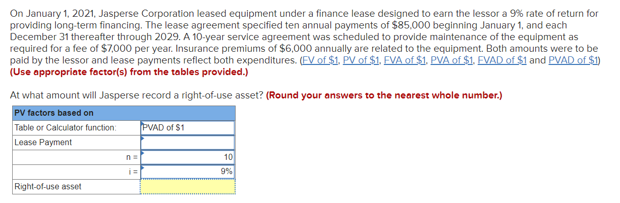 For the PVAD table, please look this up on your own. They