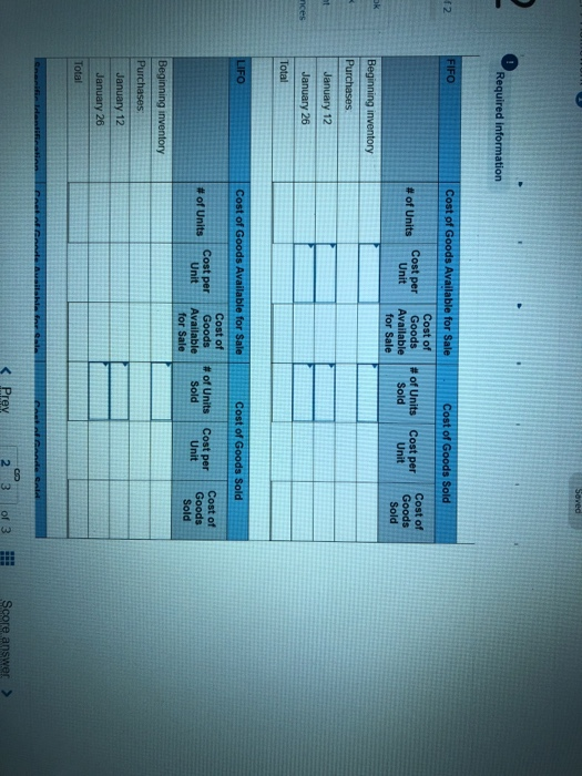 displayed below.) At the end of January of the current year, the