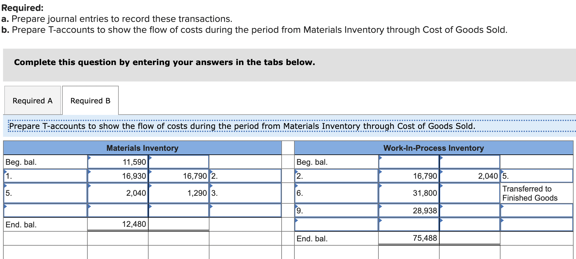 (Algo) Assigning Costs to Jobs (LO 7-1, 2) Forest Components makes aircraft