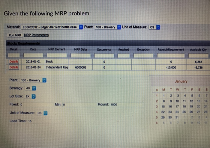  given the following MPR problem Given the following MRP problem: Unit