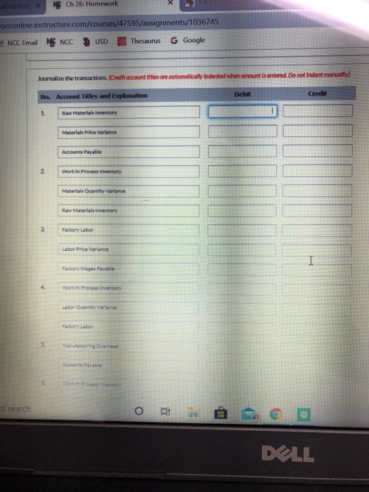Ch 26: Homework * 5 Ch 25 Homework nline instructure.com/courses/47595/assignments/1036745 C Email