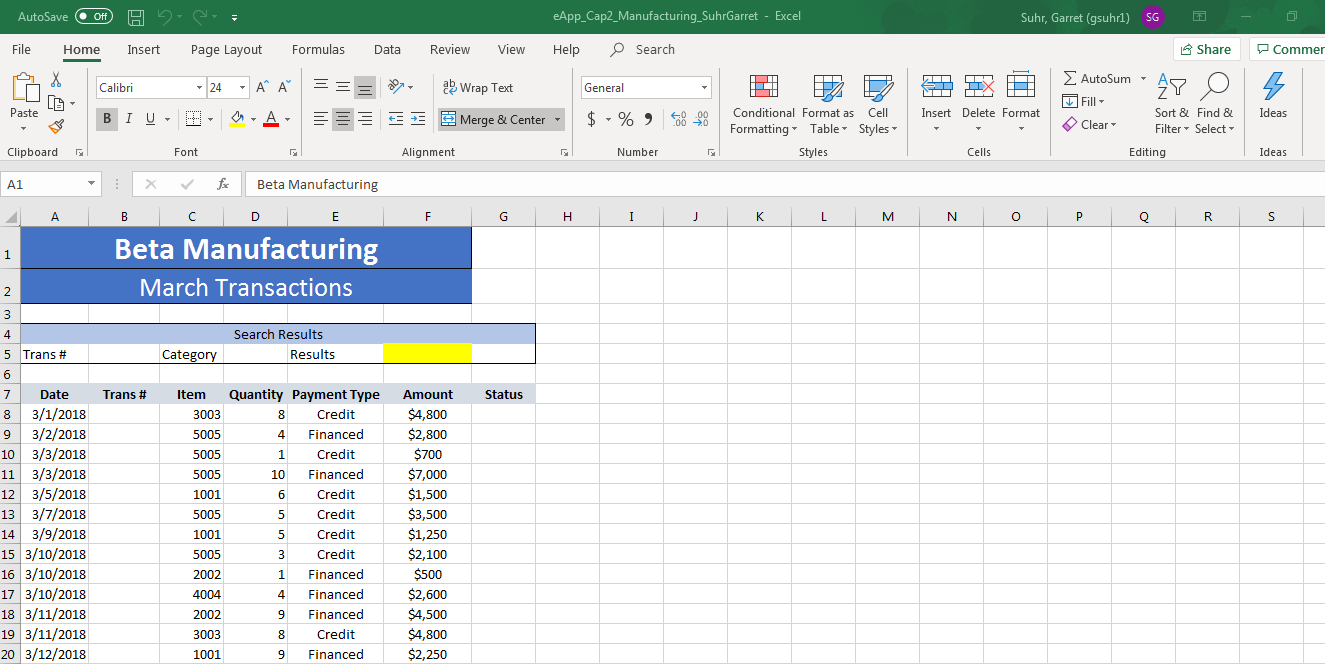  20 Ensure the Sales worksheet is active. Enter a function in