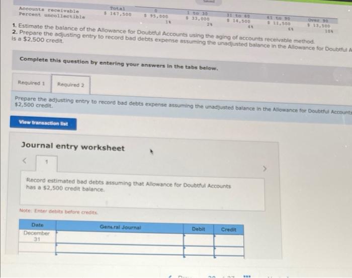 debit Allowance for Doubtful Accounts 2. The write-off of a specific account