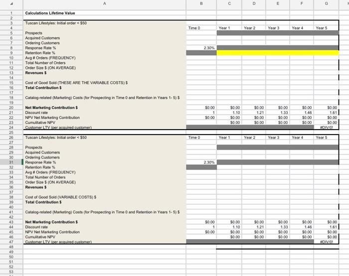  complete excel spreadsheet using data in case study 4 A 8