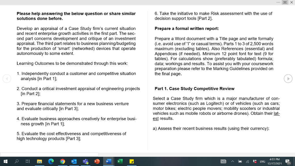 - IX Please help answering the below question or share similar