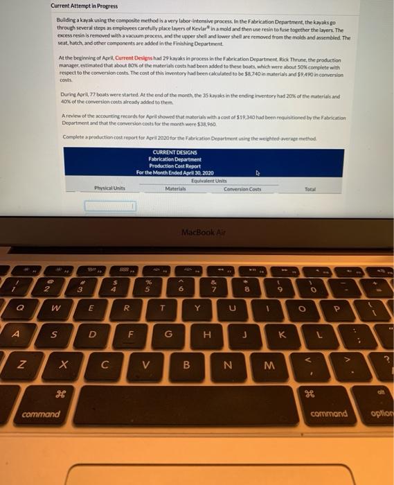  Current Attempt in Progress Building a kayak using the composite method