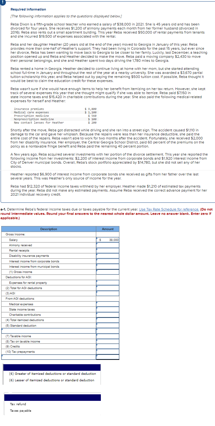 Solve problem a-1 I have attached the drop down menus for