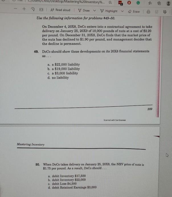  /Desktop/Mastering%20Inventory%... " A Read aloud Draw Highlight + Erase Use the