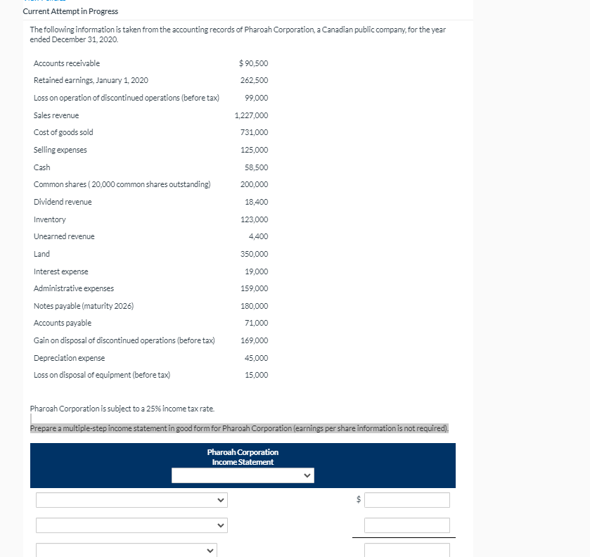 Current Attempt in Progress The following information is taken from the