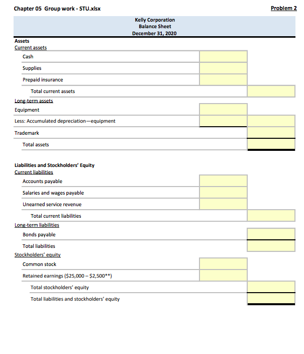below is the adjusted trial balance of Kelly Corporation at December 31,