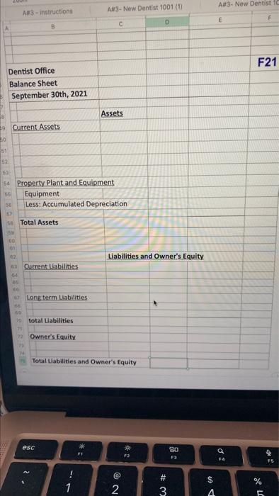 a dentist and invests $9,000 cash in the business bank account. 2