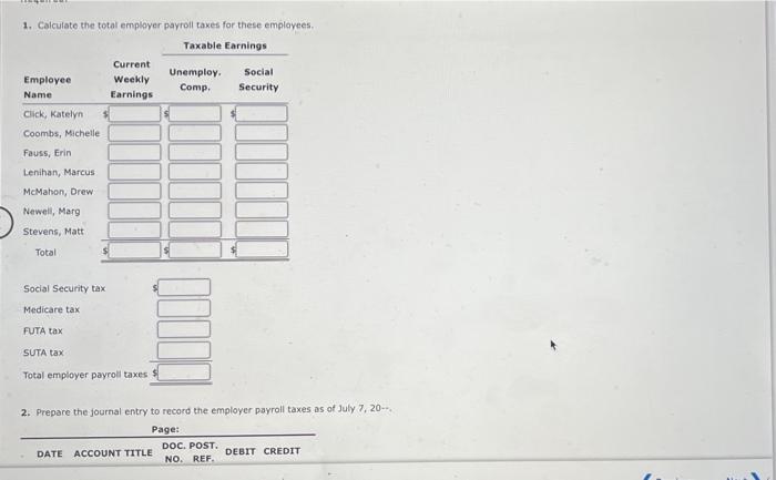 the payroll register of Ebeling's Dairy for the week ended July 7,