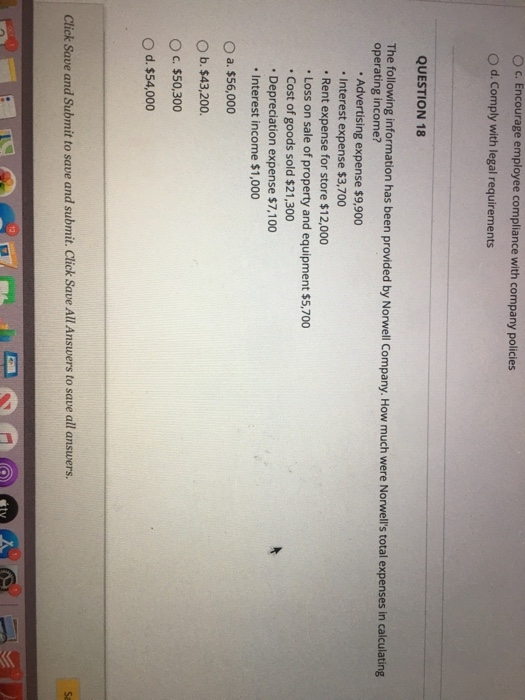 Machinery and equipment c. Accounts receivable d. Common stock QUESTION 11 2