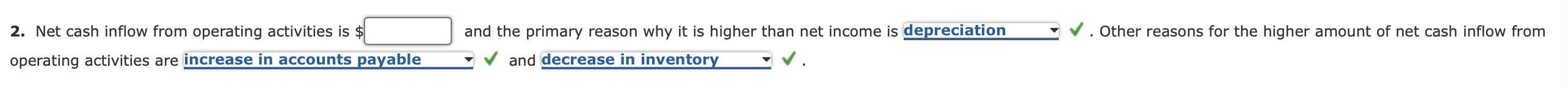 Operating Activities SectionIndirect Method The following account balances for the noncash current
