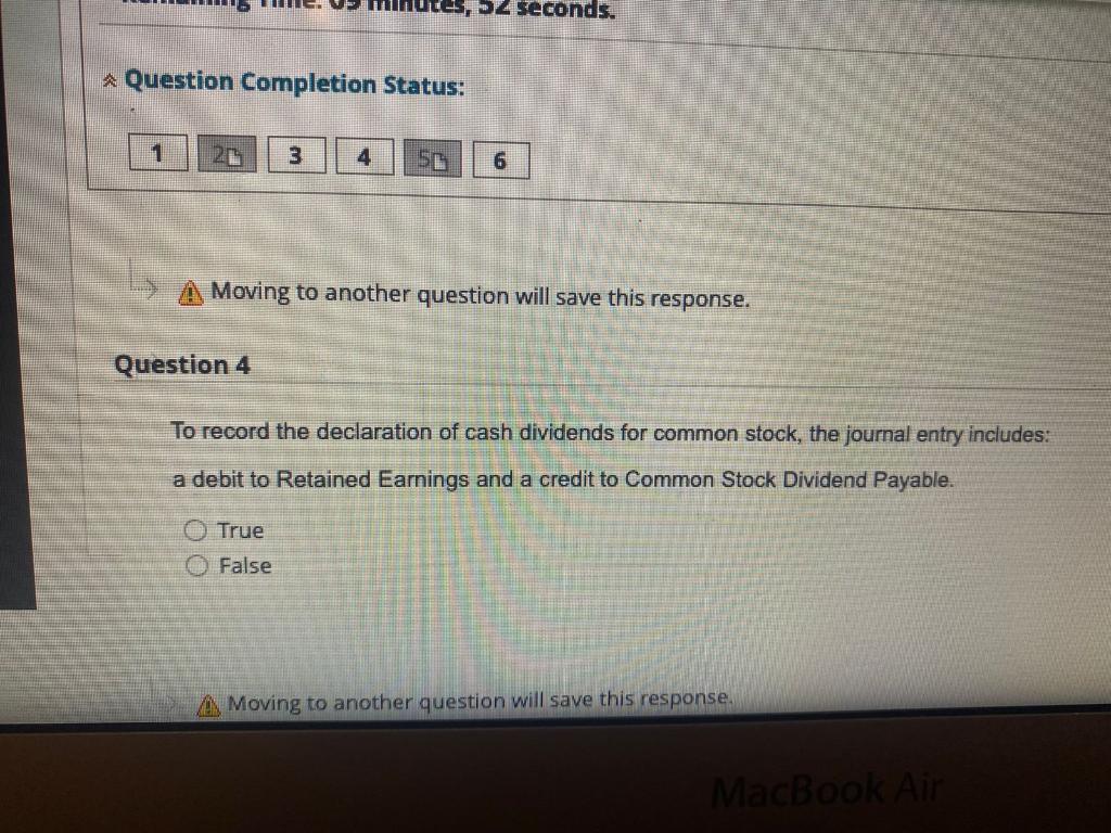  3,52 seconds. * Question Completion Status: 1 2013 3 6 A