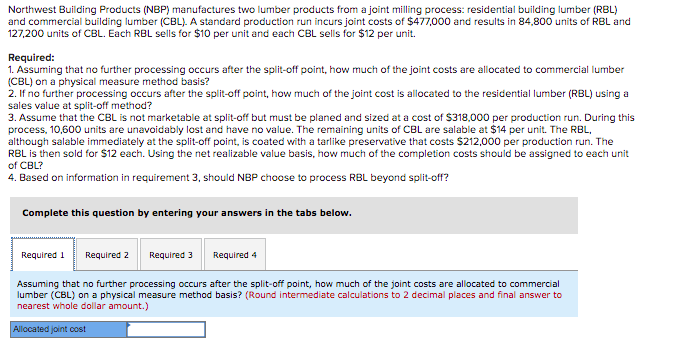 2. If no further processing occurs after the split-off point, how