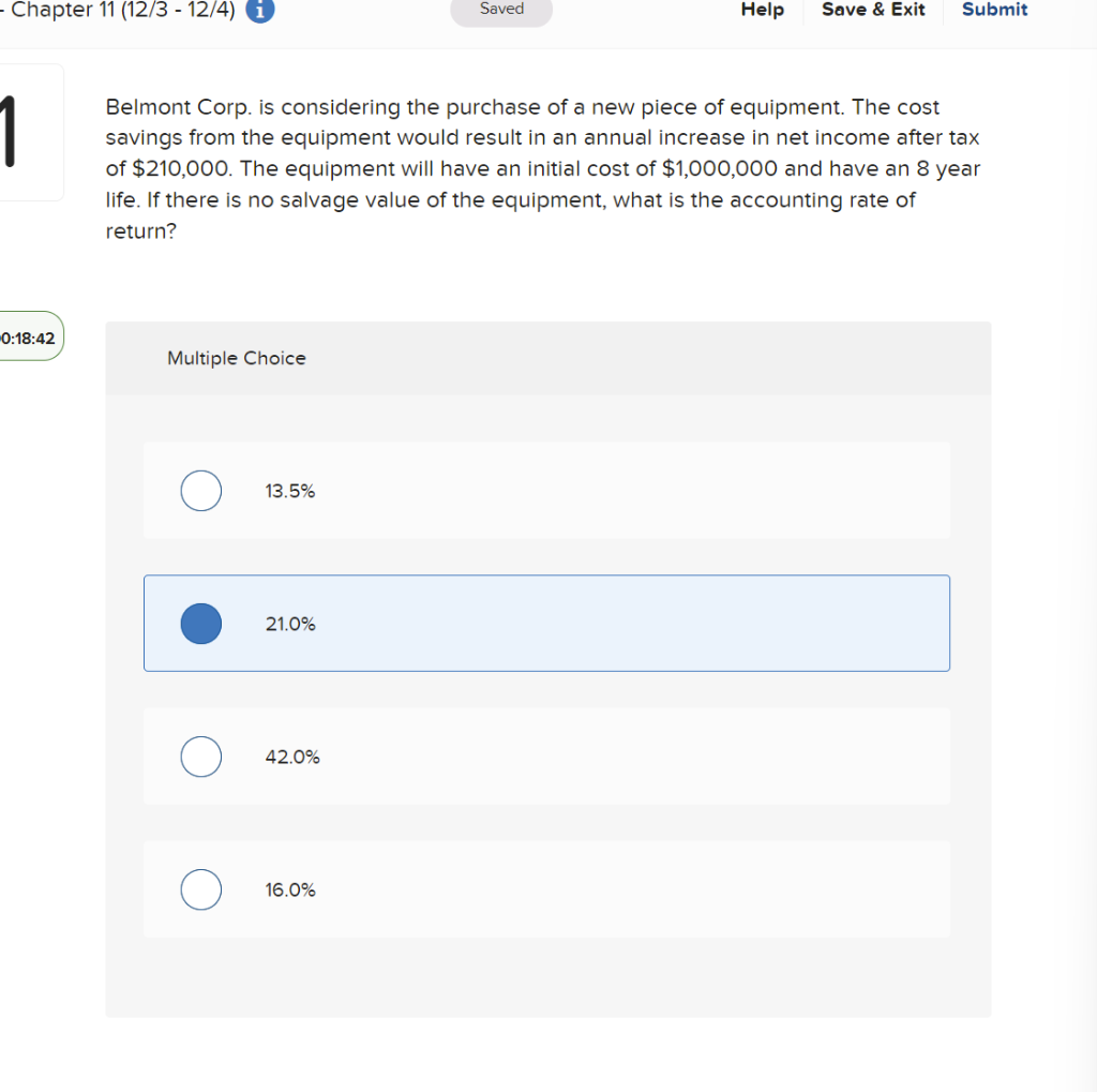  - Chapter 11 (12/3 - 12/4) Saved Help Save & Exit