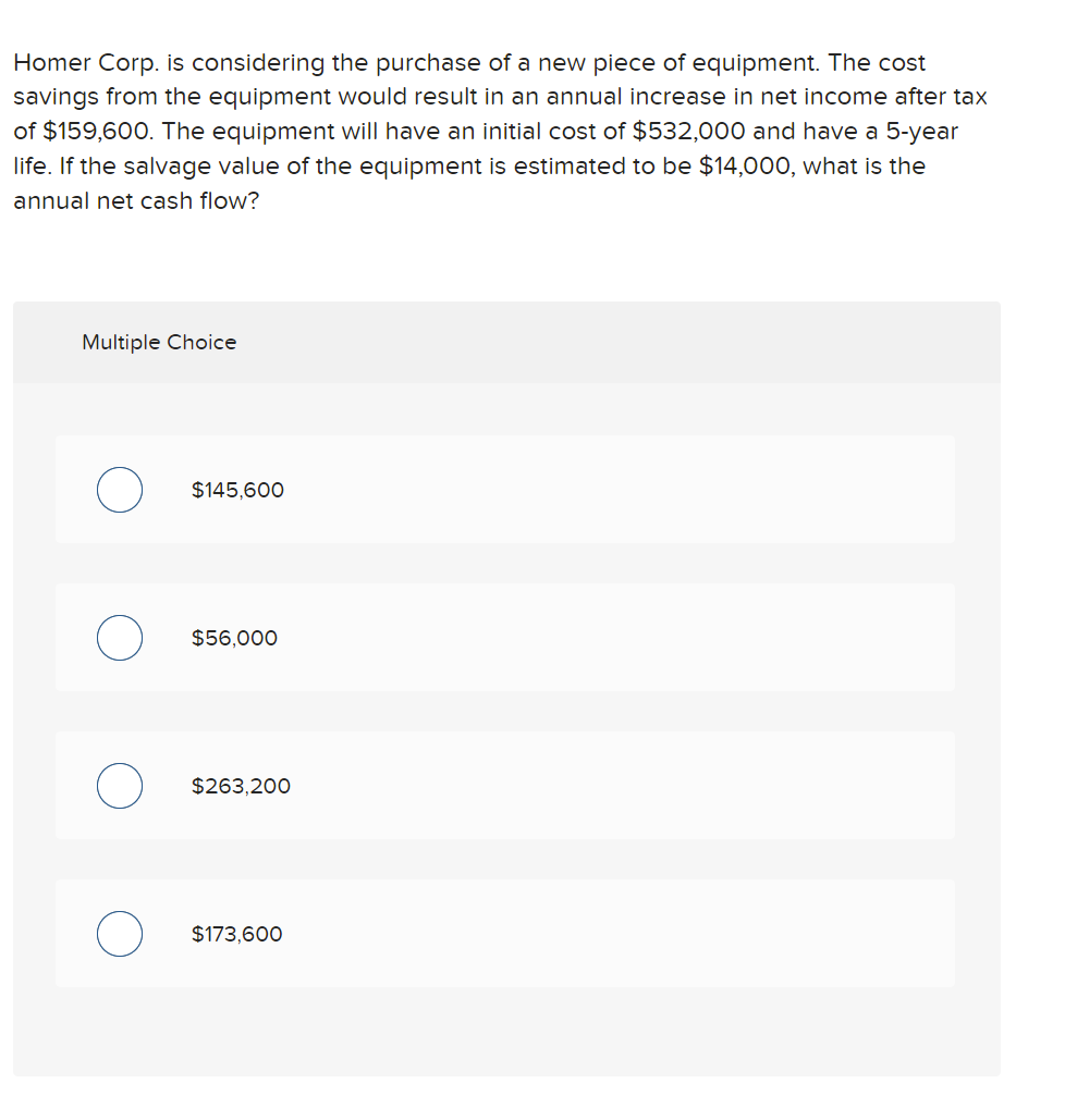 Submit 1 Belmont Corp. is considering the purchase of a new piece