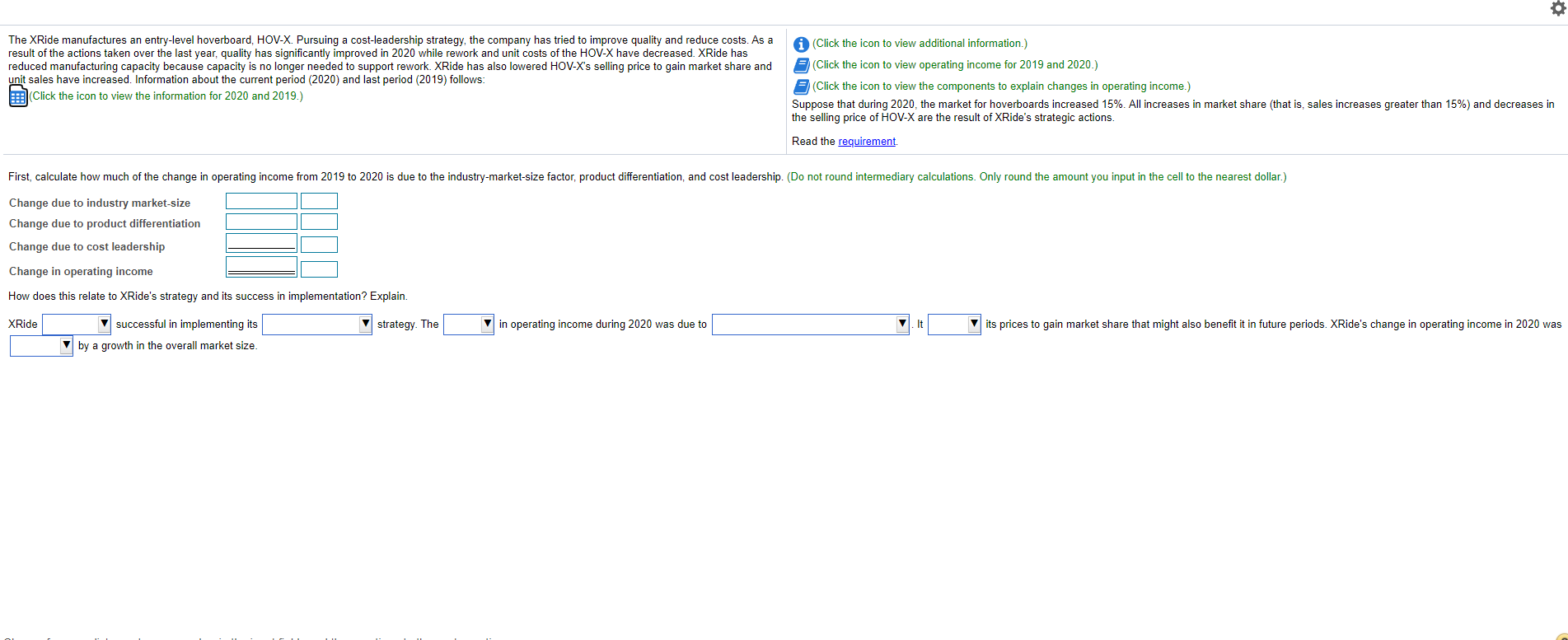 A (Click the icon to view additional information.) The XRide manufactures an
