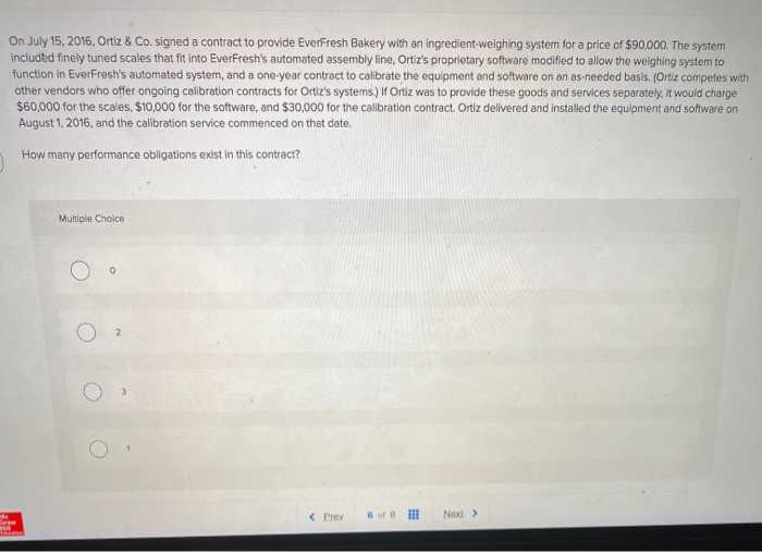  On July 15, 2016, Ortiz & Co. signed a contract to