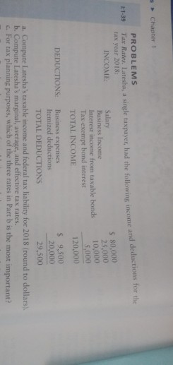  Chapter 1 $ 80,000 PROBLEMS ome and deductions for the 1:1-39
