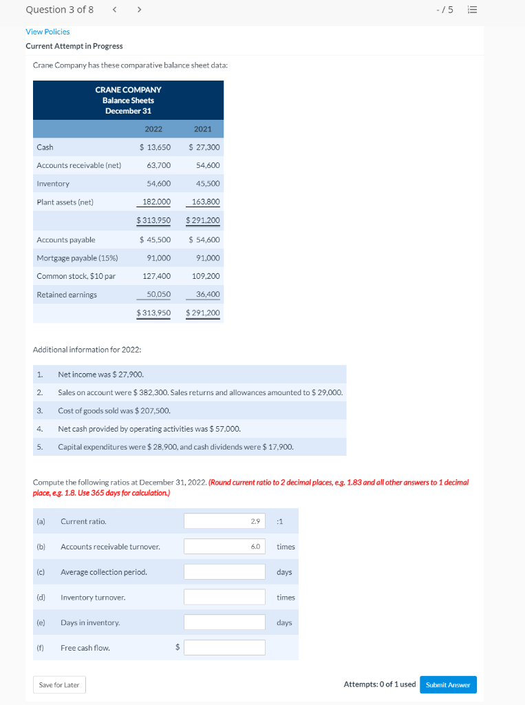  please answer Question 3 of 8 - 75 E View Policies