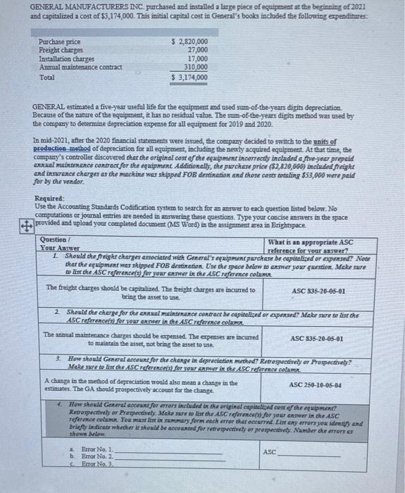 Please answer only #4. There are 4 errors along with an ASC