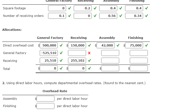 Reciprocal Method Eilers Company has two producing departments and two support departments.