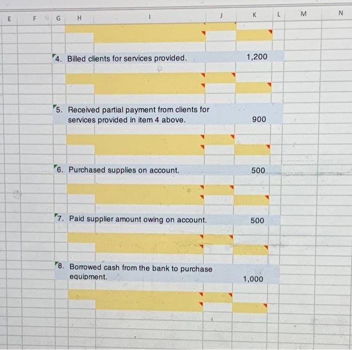 insurance Retained earnings Service revenue Salaries expense 3.300 Common shares 5,000 900