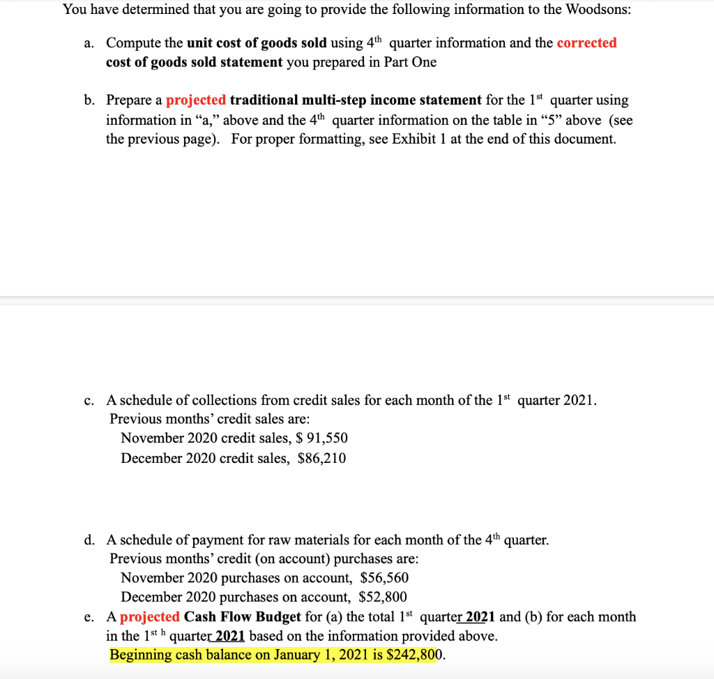  I only need help with A through E in the first