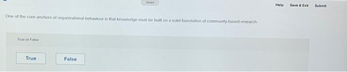  Sot Help Save & Exit Submit One of the core anchors