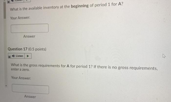regarding A: Lot Size: 10,000 On Hand: 4,000 Safety Stock: 1,000 Allocated: