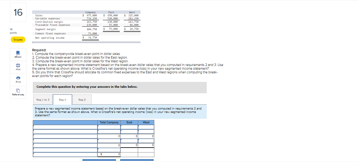 Connon fixed expenses Net operating Inconte Total Company $ 975, eee 731,250