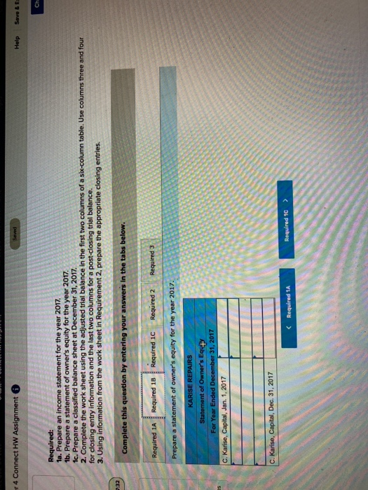Save & Exit Sun Check my we Problem 4-5A Preparing trial balances,