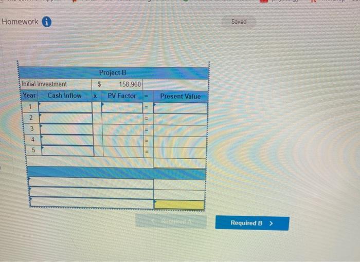 alternative investments being considered by Jolee Company. The company requires a 10%
