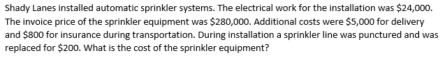  Shady Lanes installed automatic sprinkler systems. The electrical work for the