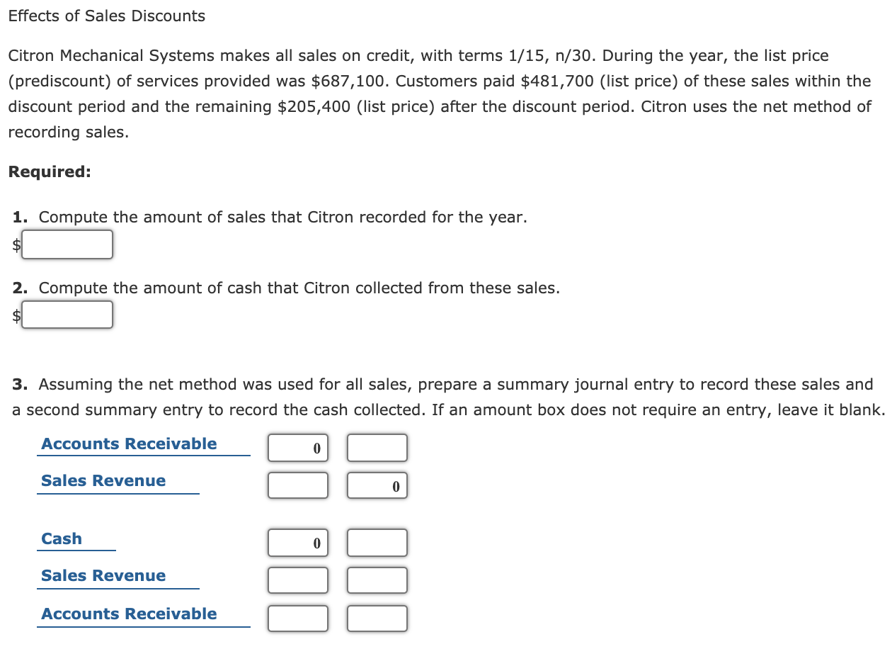 (the accounts on the bottom left can be changed) Effects of Sales