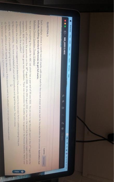  Preview Vir IMO 6203 2.HEC d CALOR QUESTION 3 Each multiple