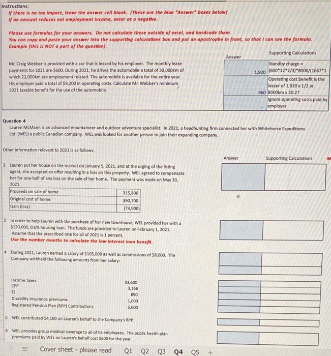 this js a taxx questions. Show all correct answer and supporting calculations
