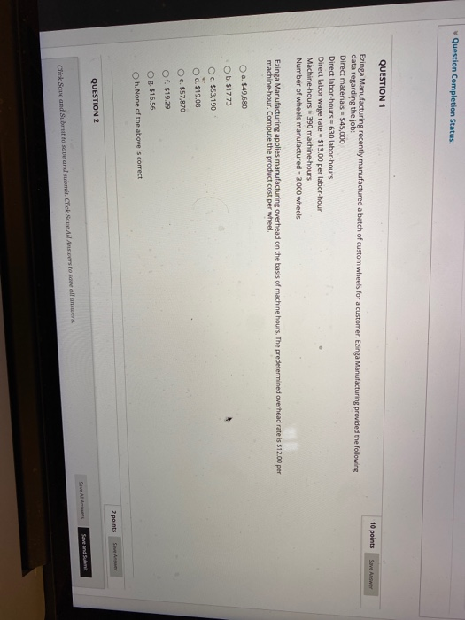 can you do this? Question Completion Status: QUESTION 1 10 points Save