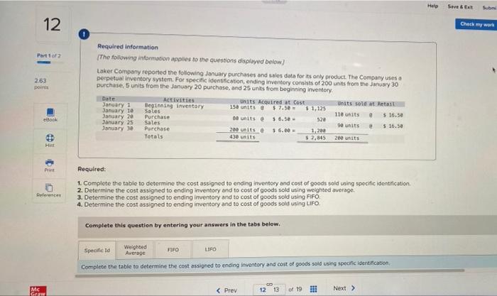  Help Suve & Exit Sube 12 Check my work Part of