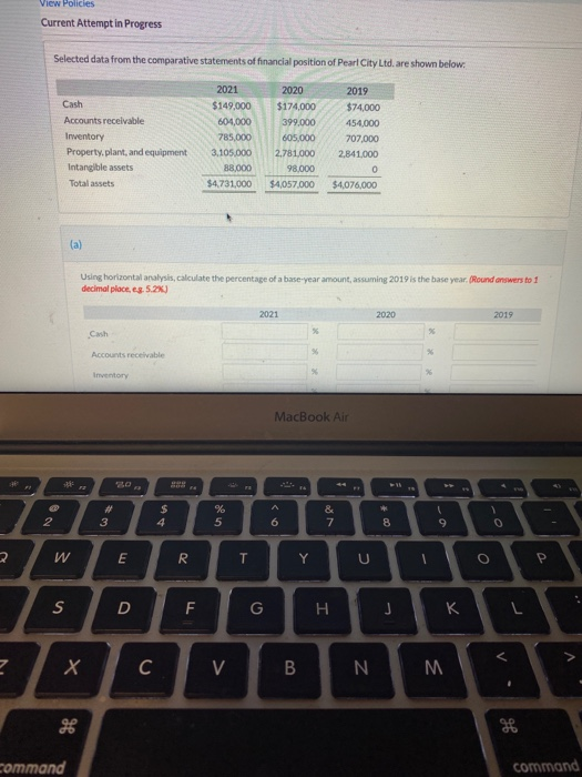  View Policies Current Attempt in Progress Selected data from the comparative
