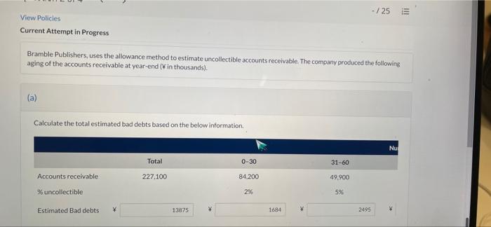  - /25 III View Policies Current Attempt in Progress Bramble Publishers,