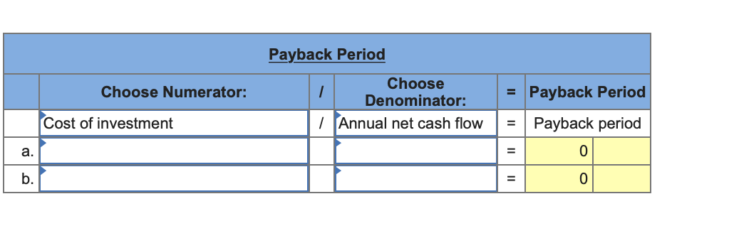Exercise 24-5 Payback period computation; even cash flows LO P1 Compute the