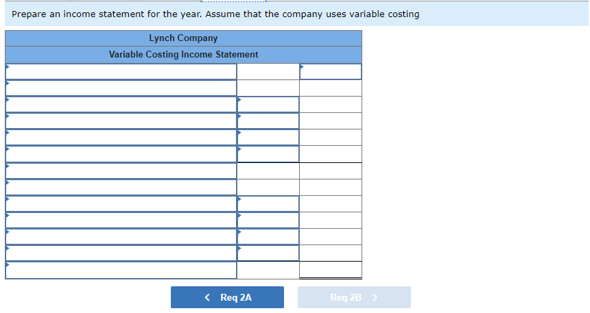 Variable selling and administrative Fixed costs per year: Fixed manufacturing overhead Fixed